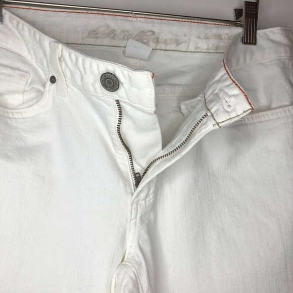 EDDIE BAUER straight leg white denim white jeans 6 - Picture 3 of 11